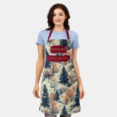 Winter Wonderland met Snowy Landscape en Pine Schort (Gedragen)