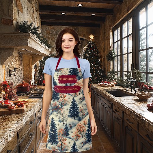 Winter Wonderland met Snowy Landscape en Pine Schort