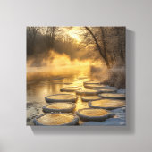 Winter Wonderland met Steam Rising Canvas Afdruk (Voorkant)