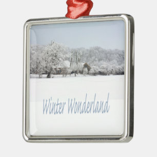 winter wonderland metalen ornament