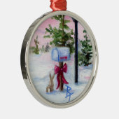 Winter Wonderland Metalen Ornament (Rechts)