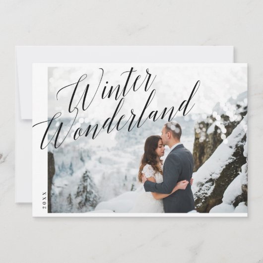 Winter Wonderland | Minimale foto van Passen getro Feestdagenkaart (Voorkant)