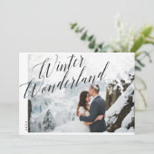 Winter Wonderland | Minimale foto van Passen getro Feestdagenkaart (Staand voorkant)