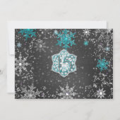 Winter Wonderland Mis Quince 15 foto uitnodigingen (Achterkant)