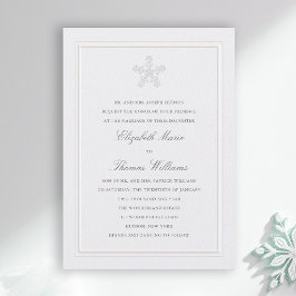 Winter Wonderland Moderne Klassieke Formele Bruilo Kaart