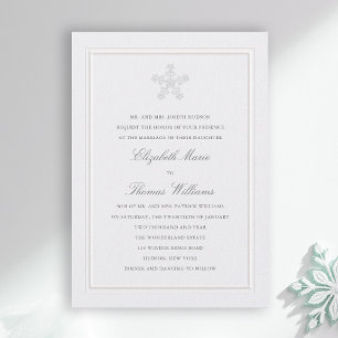 Winter Wonderland Moderne Klassieke Formele Bruilo Kaart