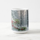 Winter Wonderland Mok Evergreen Pine & Red Berries (Midden)