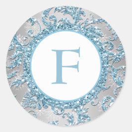 Winter Wonderland monogram bruiloft Sticker 2