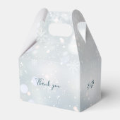 Winter Wonderland Monogram Sneeuwbruiloft Bedankdoosjes (Achterkant)