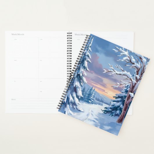 Winter Wonderland | Mountain Snow Nature Painting  Planner (Display)