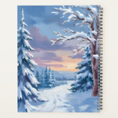 Winter Wonderland | Mountain Snow Nature Painting  Planner (Achterkant)