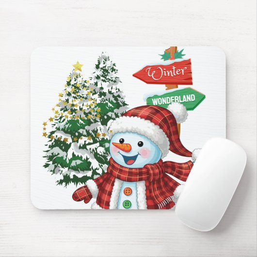 Winter Wonderland - Mousepad Muismat (Met muis)