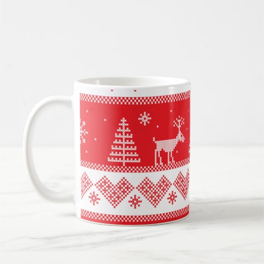 Winter Wonderland: naadloos design. Koffiemok (Links)