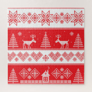 Winter Wonderland: naadloos design. Legpuzzel