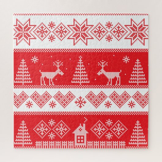 Winter Wonderland:  naadloos design. Legpuzzel (Verticaal)
