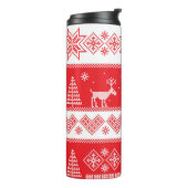 Winter Wonderland: naadloos design. Thermosbeker (Gedraaid links)