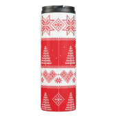Winter Wonderland: naadloos design. Thermosbeker (Achterkant)