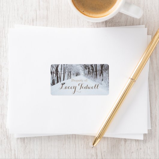 Winter Wonderland naamlabels Etiket (Insitu)