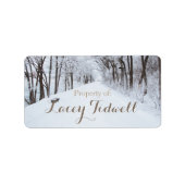 Winter Wonderland naamlabels Etiket (Voorkant)