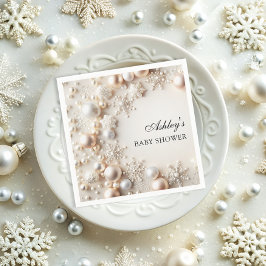 Winter Wonderland Neutraal Baby shower Servet