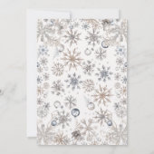 Winter Wonderland Neutral Clothesline Baby shower Kaart (Achterkant)