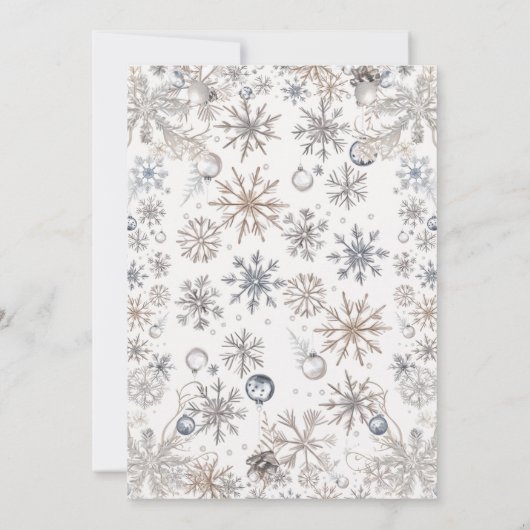 Winter Wonderland Neutral Clothesline Baby shower Kaart (Achterkant)