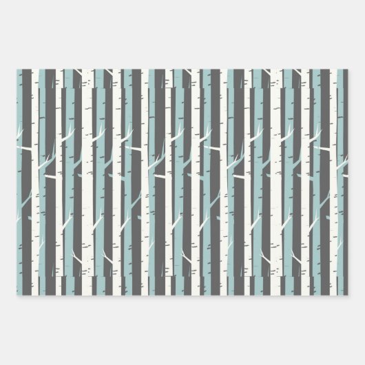 Winter Wonderland Nordic Pattern blue blauwgroen c Inpakpapier Vel (Voorkant 2)