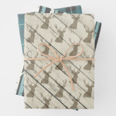 Winter Wonderland Nordic Pattern blue blauwgroen c Inpakpapier Vel (In situ)