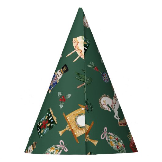 Winter wonderland Notenkraker Kerstmis verjaardag Feesthoedjes (Achterkant)