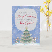 Winter Wonderland Nutkraker Thema Kerstmis Kaart (Gele Bloem)