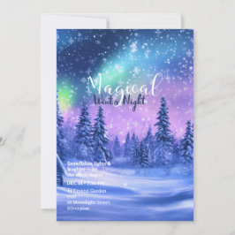 Winter Wonderland Oefendiner Feest  Kaart
