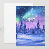 Winter Wonderland Oefendiner Feest Kaart (Voorkant / Achterkant)