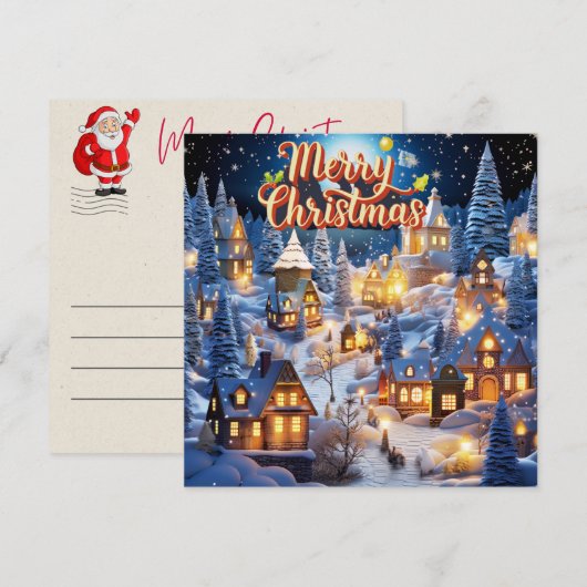 Winter Wonderland of Happiness Kerst Kaart Notitiekaartje (Voorkant / Achterkant)