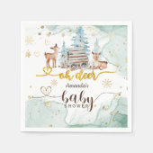 Winter Wonderland Oh Deer Baby shower Servet (Voorkant)