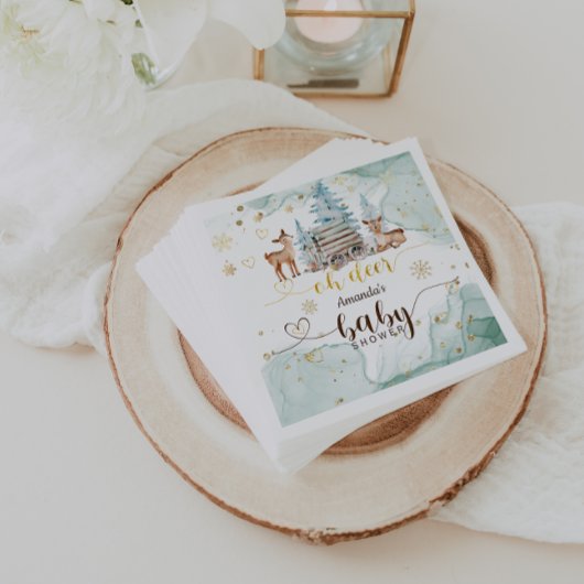 Winter Wonderland Oh Deer Baby shower Servet