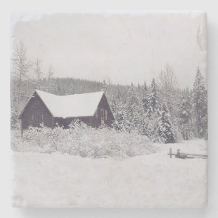 Winter Wonderland Onderzetter sneeuw- en kajuitscè