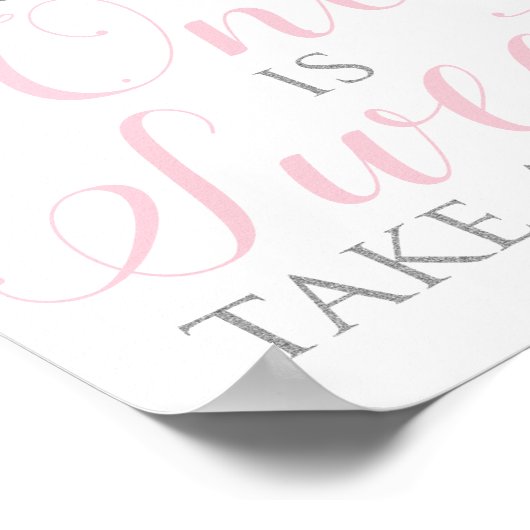 Winter Wonderland One is Sweet Sign Poster (Hoek)