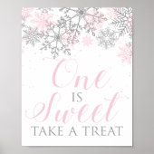 Winter Wonderland One is Sweet Sign Poster (Voorkant)