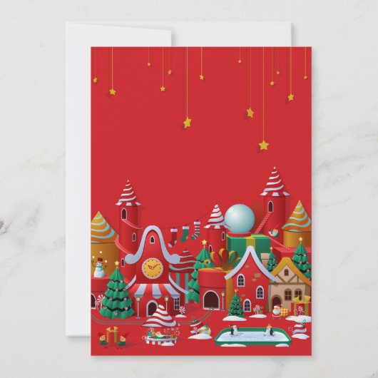 Winter Wonderland Onederful Kerstmis 1e Verjaardag Kaart (Achterkant)