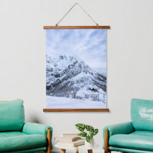 Winter wonderland ontdekkingsreiziger hangend wandkleed