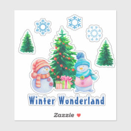 Winter Wonderland op maat gesneden vinyl Stickers