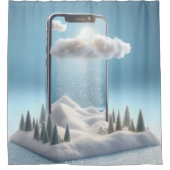 Winter Wonderland op zak Douchegordijn (Voorkant)