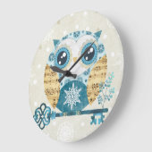 Winter Wonderland Owl Grote Klok (Hoek)