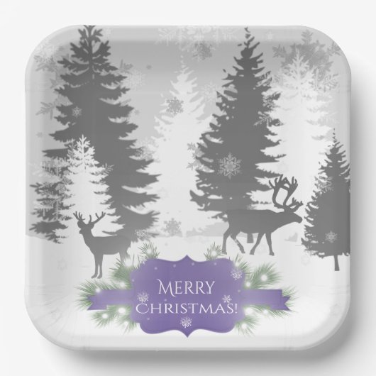 Winter Wonderland Paper Bord - Paars (Voorkant)