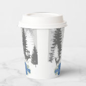 Winter Wonderland Paper cup - Blue Papieren Bekers (Links)