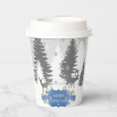 Winter Wonderland Paper cup - Blue Papieren Bekers (Achterkant)