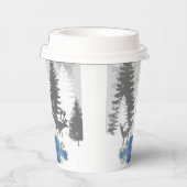 Winter Wonderland Paper cup - Blue Papieren Bekers (Rechts)