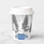 Winter Wonderland Paper cup - Blue Papieren Bekers (Voorkant)
