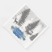 Winter Wonderland Paper Napkin - Blue Servet (Hoek)