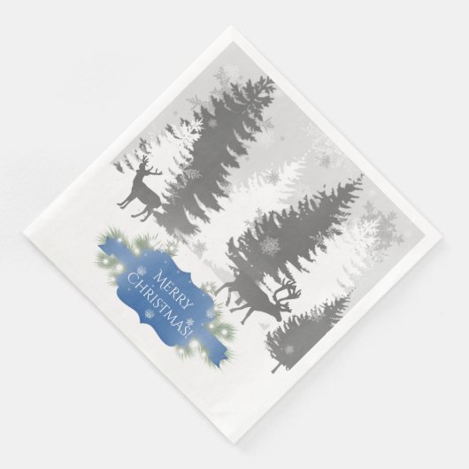 Winter Wonderland Paper Napkin - Blue Servet (Hoek)